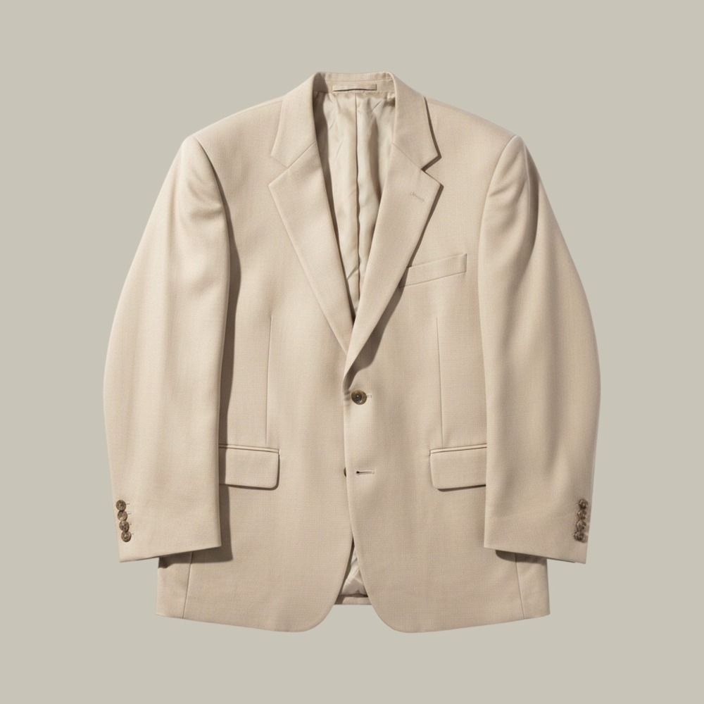 Vintage Blazer Jos. A. Bank 42S Tan Silk Camel Hair Blend Old Money Sport Coat